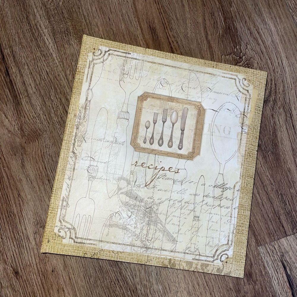 Vintage Recipe Book with Utensil Design